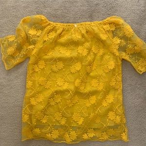Large Yellow Floral Top